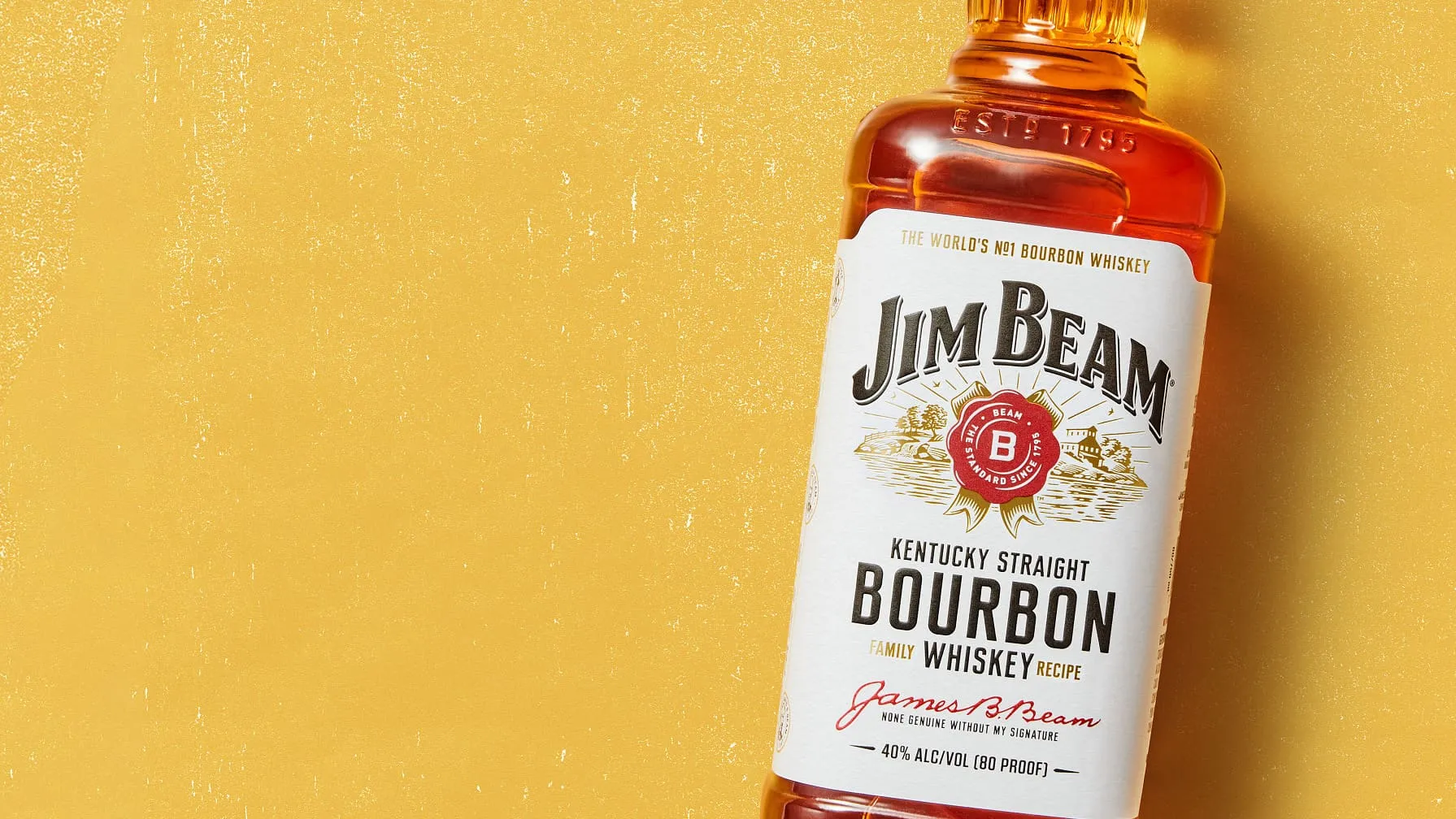 Jim Beam original Bourbon bottle 