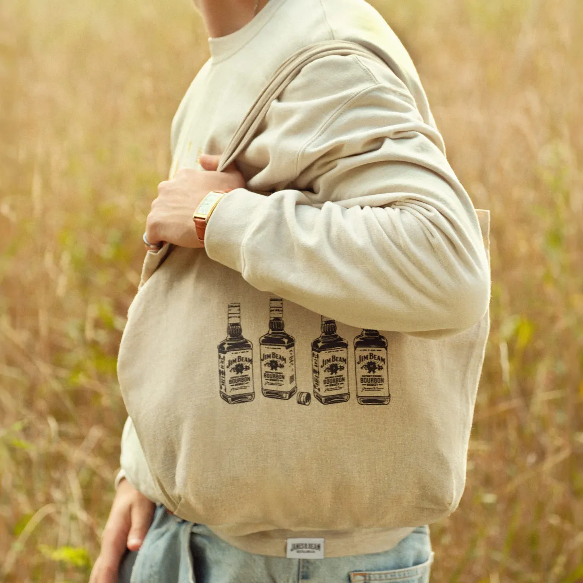 Women with a Jim Beam hoodie